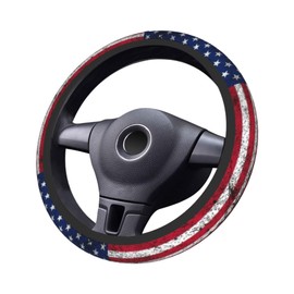 American Flag Steering Wheel Cover Anti-Slip Wear Resistant for Men Women