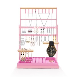 TFSZE Jewellery Stand, Jewellery Holder Made of Metal Chain Stand Jewellery Storage Jewellery Tree for Bracelets Earrings Necklaces Rings Jewellery Holder Display Ring Earrings Bracelets Watches