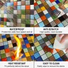 DICOFUN 40-Sheet Colorful Glass Peel and Stick Backsplash, 6.6" x