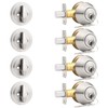 Probrico 4 Pack Satin Nickel Single Cylinder Deadbolt Lock Set,