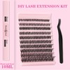QUEWEL DIY Eyelash Extensions Set, 200 Pieces Lashes Set, Thin