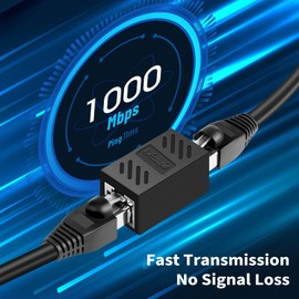 RJ45 Coupler, Ethernet Network Cable in line Coupler for Cat7/Cat6/Cat5e/Cat5, Ethernet Network Cable Extender Female to Female (4 Pcs)
