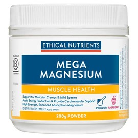 Ethical Nutrients Mega Magnesium Powder Raspberry 200g