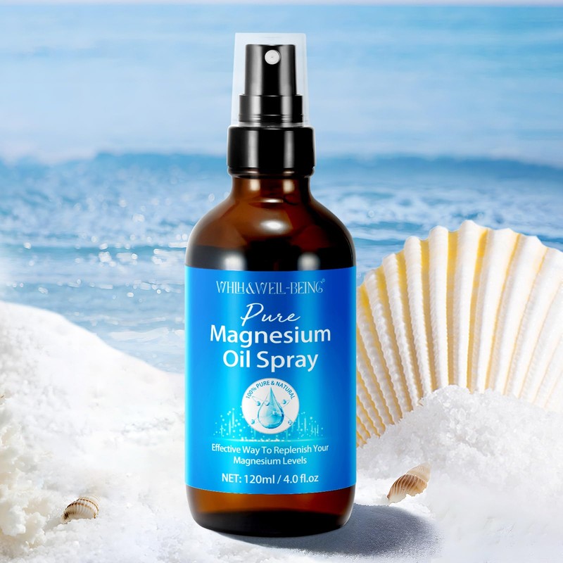 Magnesium Spray, Pure Magnesium Oil Spray Natural in Glass Bottle,