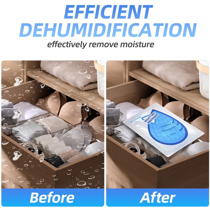 WISESORB 100g 30 Packs Moisture Absorbers Dehumidifier Bags for Storage,