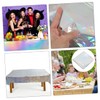 Alipis 3 pcs Iridescent Table Covers Rectangle Tablecloths for Party