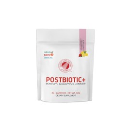 Silver Fern Brand Postbiotic+ Strawberry Lemonade Powder – Postbiotic Supplement with BIOMend™, BetaVia™, and Immuse® – Supports The Digestive System & Overall Wellness – 30 Stick Packs