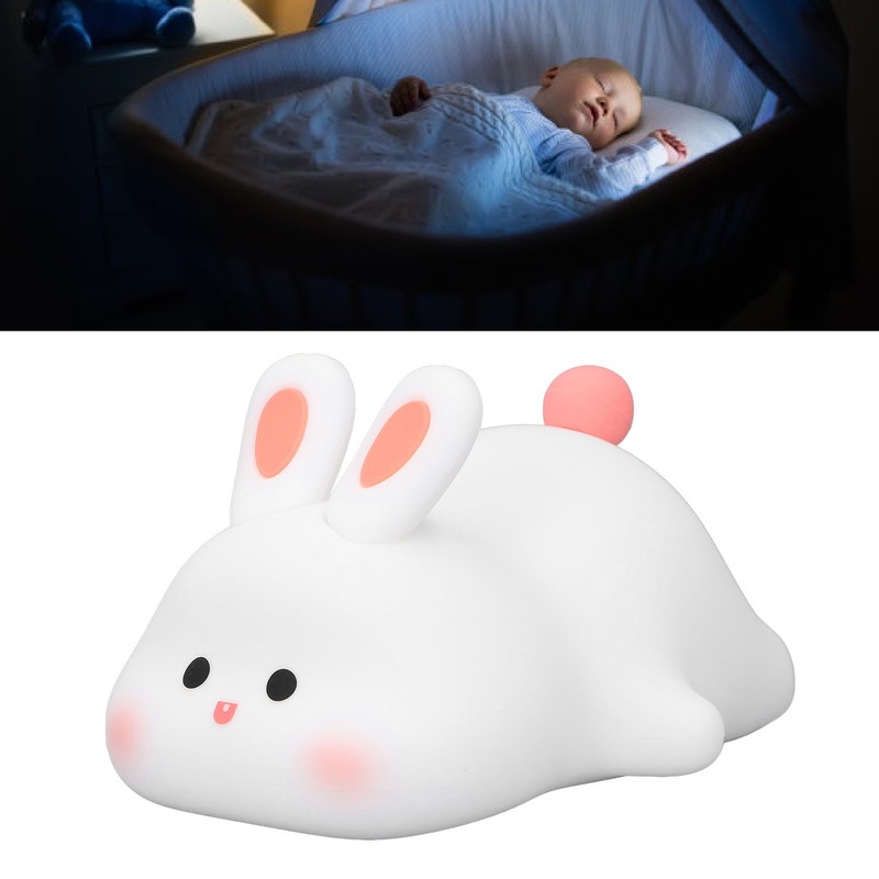 Pat Night Light Cute Rechargeable 3 Levels Brightness Silicone Cartoon
