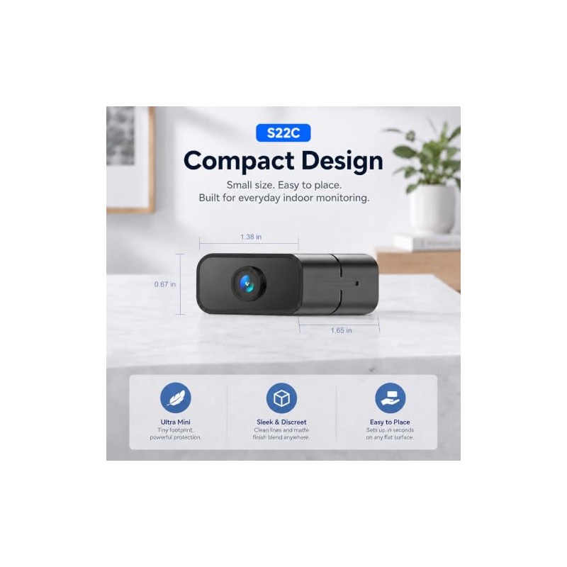Mini cámara de seguridad, 1080P HD WiFi pequeña cámara oculta