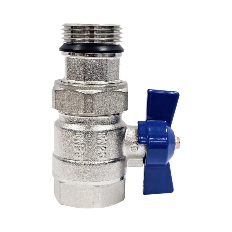 UNDERFLOOR Heating 1 inch Manifold Isolation Valve RED Blue Handle