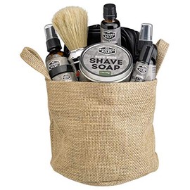 Fabulous Frannie Rugged Riley Rustic Woods Gift Basket includes 4oz Shave Soap, 2oz After Shave, 1oz Beard Oil, 1oz Beard Wax, 2oz Foot Spray, and 10ml Blemish Pen