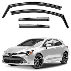 Window Deflectors Smoke Tinted in-Channel Side Window Vent Visor Deflectors Rain Guards Compatible with Corolla 2020-2025 Hatchback - 4pcs. GW0227