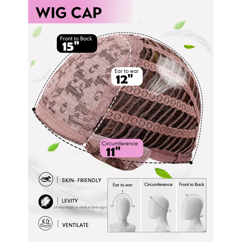 WOKESTAR Brown Wigs for Women Layered Straight Long Wig with