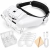Rechargeable LED Headband Magnifier for Precision Work – Interchangeable Lenses