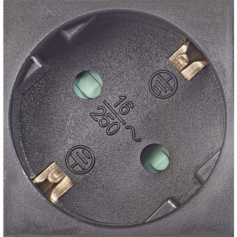 Renkforce 815A-CMB-SUSB Power Strip with Switch 6-Way Black, Silver Protective