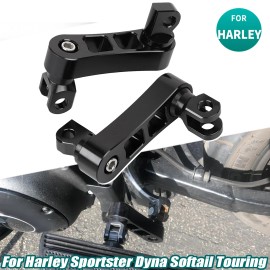 Unbranded Aluminum Black Foot Pegs Male Mount Extensions For Harley Sportster Softail Dyna