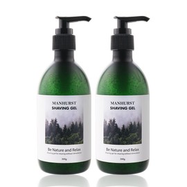 Manhurst Shaving Gel, 300g, 2 pieces / 맨허스트 쉐이빙 면도젤, 300g, 2개