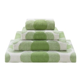 Orla Kiely Retro Bathroom Towels in Retro Flower, CloverSize: Hand Towel, 50x90cm