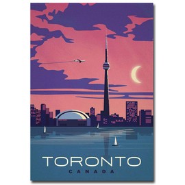 Toronto Canada Vintage Travel Art Refrigerator Magnet Size 2.5" x 3.5"