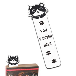Cat Bookmark, Cat Mom Gifts, White Elephant Christmas Gifts for Women Adults, Cat Gifts for Women, Metal Book Marks for Reading Women, Cat Lovers Gifts, Stocking Stuffers for Teen Girls Cat Lovers
