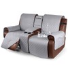 KinCam 100% Waterproof Recliner Loveseat Cover with Console, Non-Slip Reclining