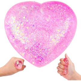 Heart Stress Balls (Pink) Squishy Toys for Adults Kids, Slow Rise Sugar Ball Sensory Fidget Toys, Love Shape Squishy Ball Squeeze Toys, Malt Stretch Ball, Heart Shape Stress Toys for Hand Exercise - Style: Blue Heart
