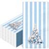 100 Pcs Seashell Christmas Tree Guest Napkins Watercolor Summer Stripe