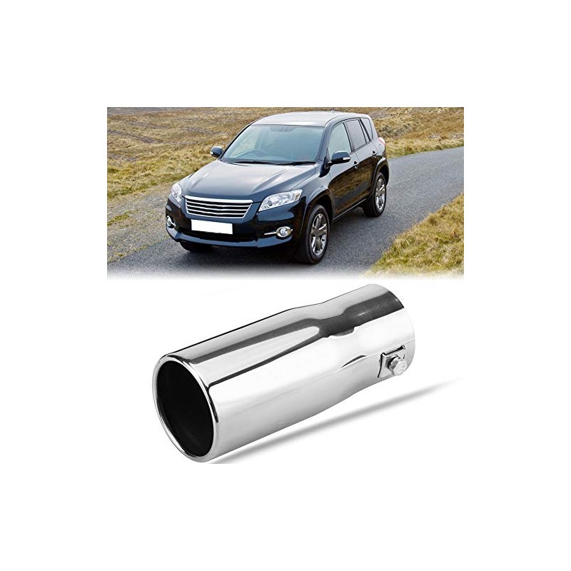 aqxreight Tailpipe, Car Modification Stainless Steel Exhaust Pipe, Rear Tailpipe,