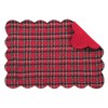 C&F Home Red Plaid Single Quilted Placemat Reversible Machine Washable