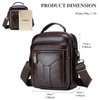BAIGIO Men's Small Leather Shoulder Bag Messenger Briefcase Leather Crossbody