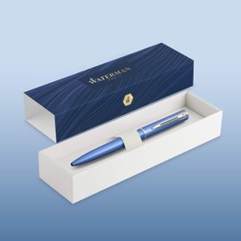 Waterman Allure Kugelschreiber | Lackierung in Blau | Mittlere Spitze | Blaue Tinte | Geschenkbox