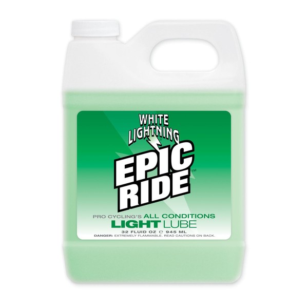 White Lightning Epic Ride All Conditions Light Bicycle Chain Lube 32oz Quart Jug