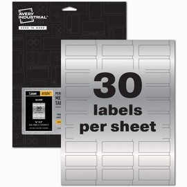 Avery Metallic Asset Tag Labels, 3/4 x 2", Laser Printable Tags, 240 Waterproof Labels (61524)