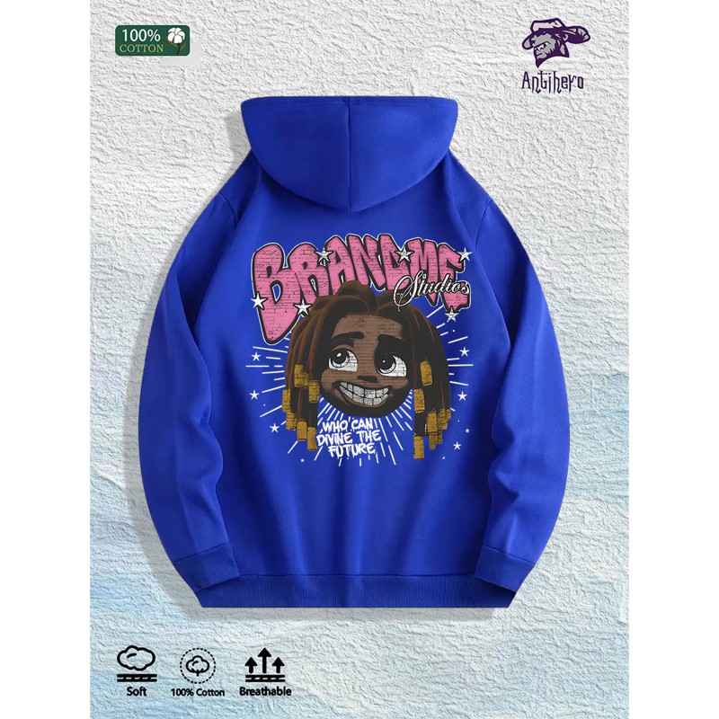BRANME Studios Graphic Hoodie 100% Cotton US Warehouse 7 ColorsColor: