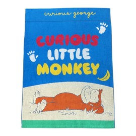 Rivere Curious George Nap Blanket Blanket Large Bath Towel 100% Cotton Nursery Kindergarten Cute Kids Summer