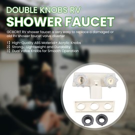 RV Shower Faucet, RV Bathtub Faucet with Shower Diverter, 4” Shower Valve Diverter Assembly Kit, Camper Shower Faucet, RV Shower Valve for RV Camper Van Travel Trailer Motorhome (Milky White)