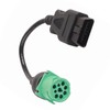 9 Pin Male Head to 16 Pin OBD2 Truck Diagnostic