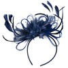 Navy Blue Fascinator for Weddings Headband Royal Ascot Races Ladies,