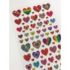 Paper Projects 01.70.04.056 Rainbow Hearts Glitter Reusable Stickers, Multi-Colour, 19.5
