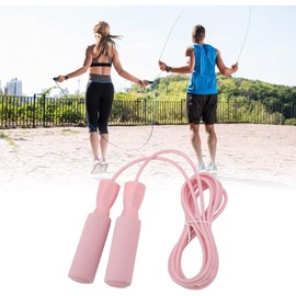 Saltar la Cuerda, Amplia Aplicación de Amortiguación Suave, Espuma Viscoelástica, Rodamientos Dobles Ajustables, Mejorar los Reflejos para el Entrenamiento de los niños (Rosa)