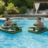 Inflatable Tank Pool Float for Water Play - Camouflage Ride-On