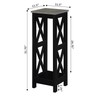 Convenience Concepts Oxford Plant Stand, Tall, Cement / Black