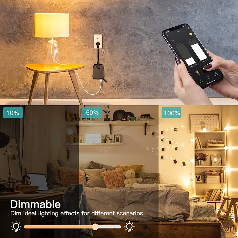 TREATLIFE 2 in 1 Outdoor Smart Dimmer Plug, 2 Individual
