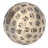 100 Sides Polyhedral Number Dice Metal 5cm Diameter Easy to