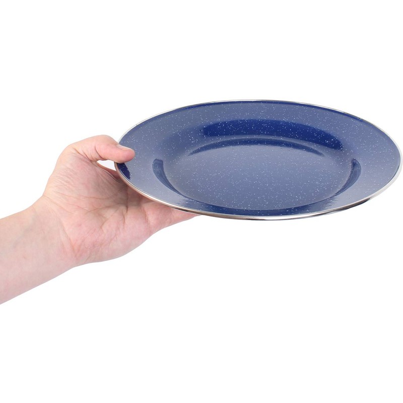 Epic Militaria Durable Enamel Camping Dinner Set (Blue, 2 Sets)