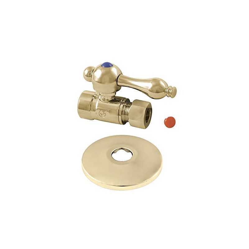 Kingston Brass CC43252K Straight Stop Valve, Polished Brass
