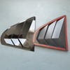 ZiWen 2X Sport Style Quarter Window Scoops Louvers for Mitsubishi