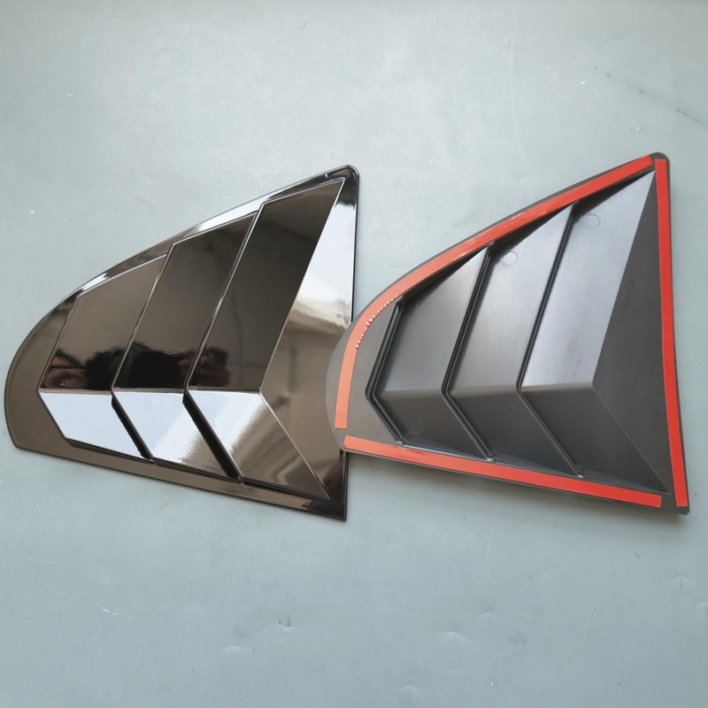 ZiWen 2X Sport Style Quarter Window Scoops Louvers for Mitsubishi