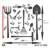 Garden Tools Stencil, 10 x 10 Inch (L) - Hoe