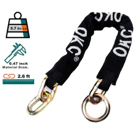 OKG Maximum Heavy Duty Security Chain 2.6 ft x 1/2 in Thick, Hardened Alloy Steel Lock Chain, Cut Proof Chain Ideal for Motorcycles, E-Cargo Bike, and Garage Security, Ultra Protection (No Lock)